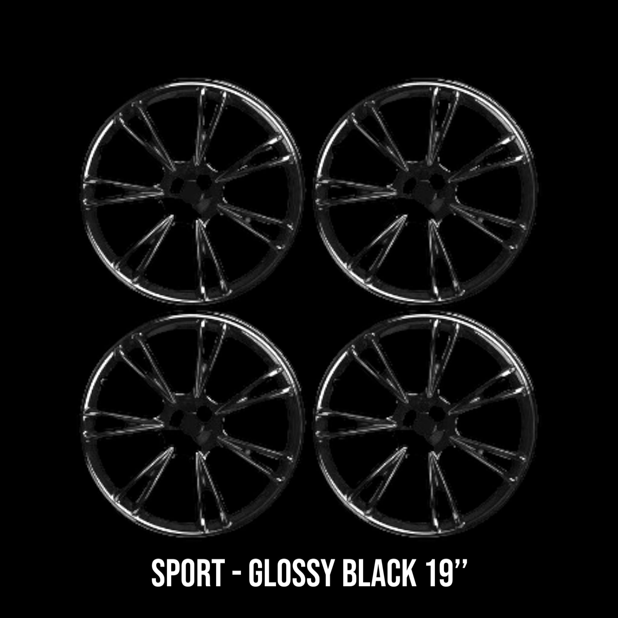 Wheel cover sport 19’’ glossy black - TESLA MODEL Y