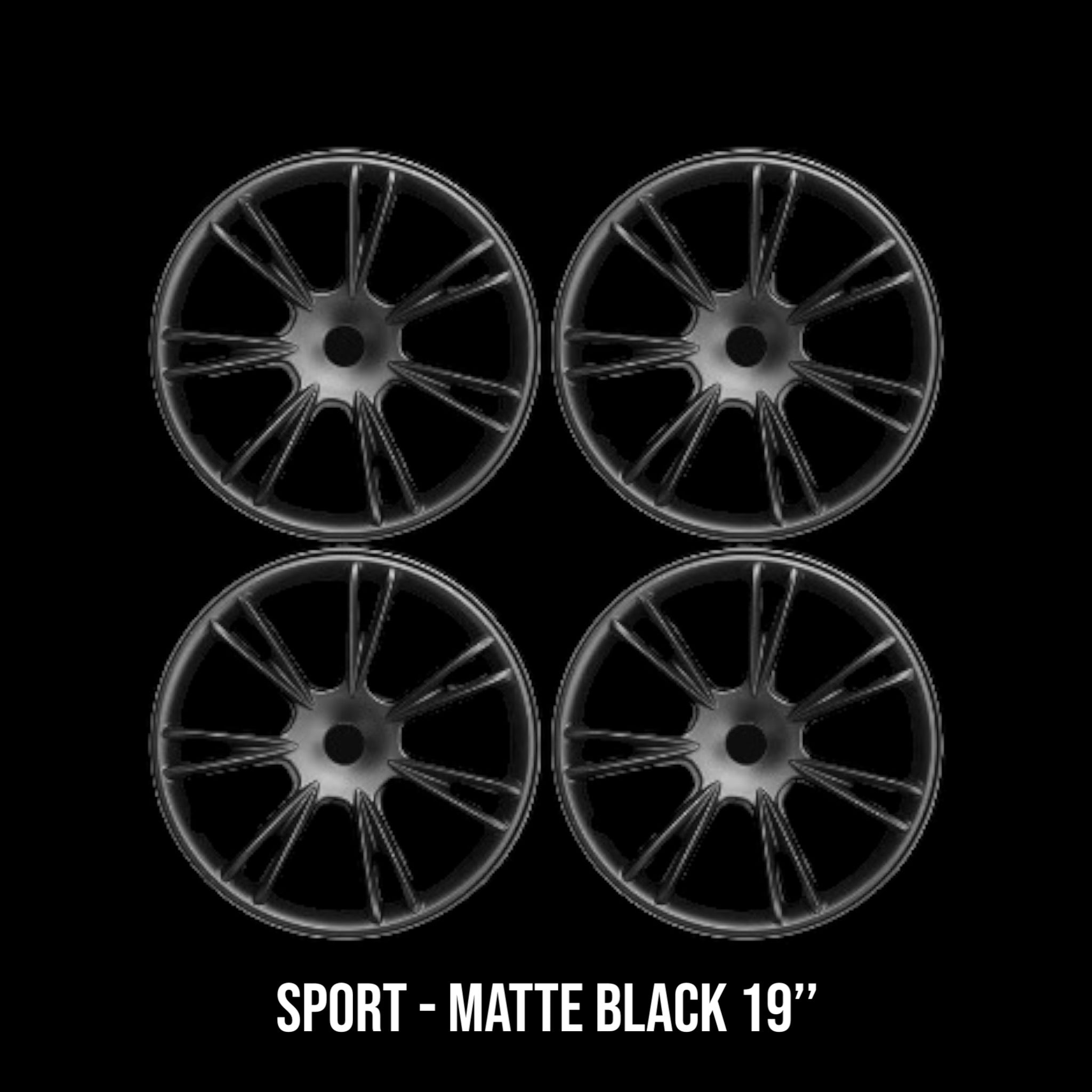 Wheel cover sport 19’’ matte black - TESLA MODEL Y