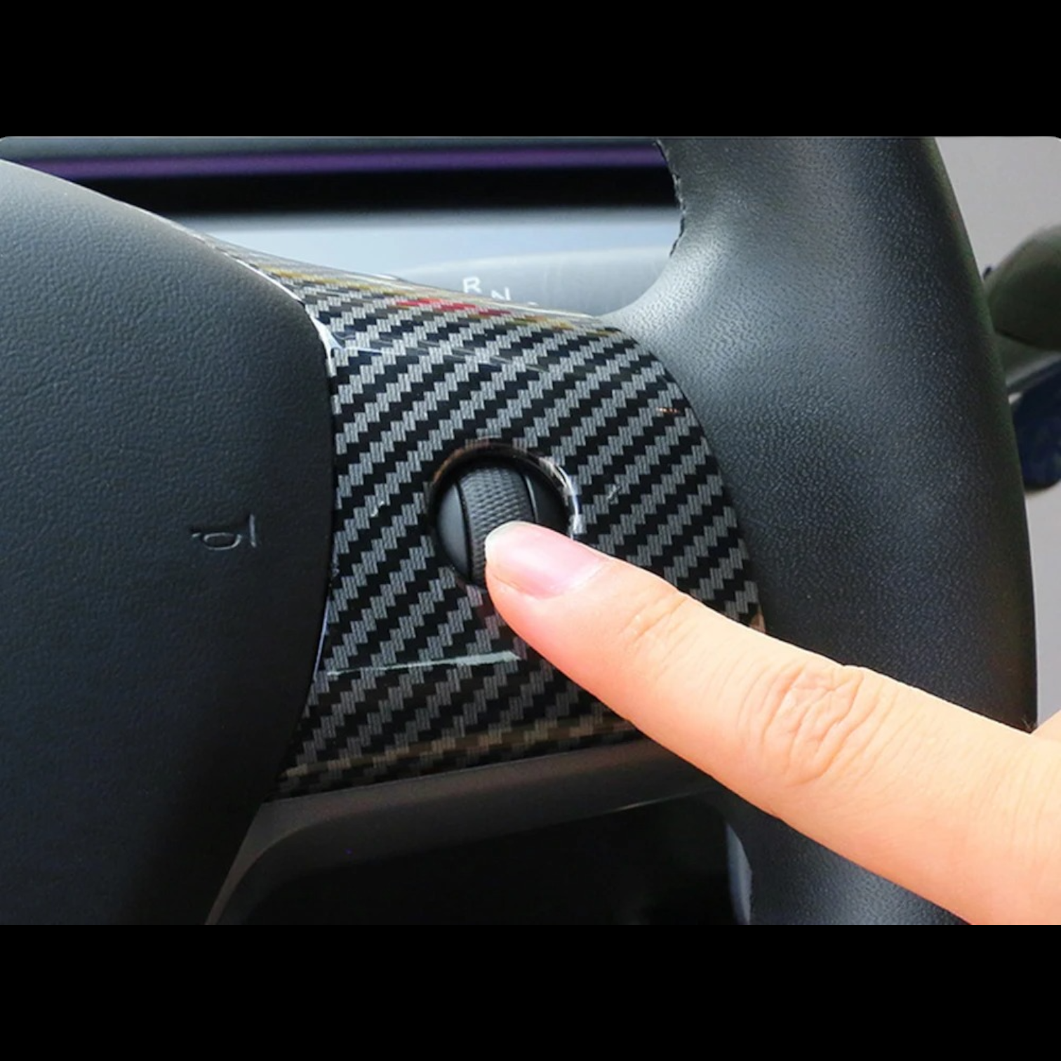 Carbon fiber steering wheel trim for TESLA MODEL 3/Y - ProTesla