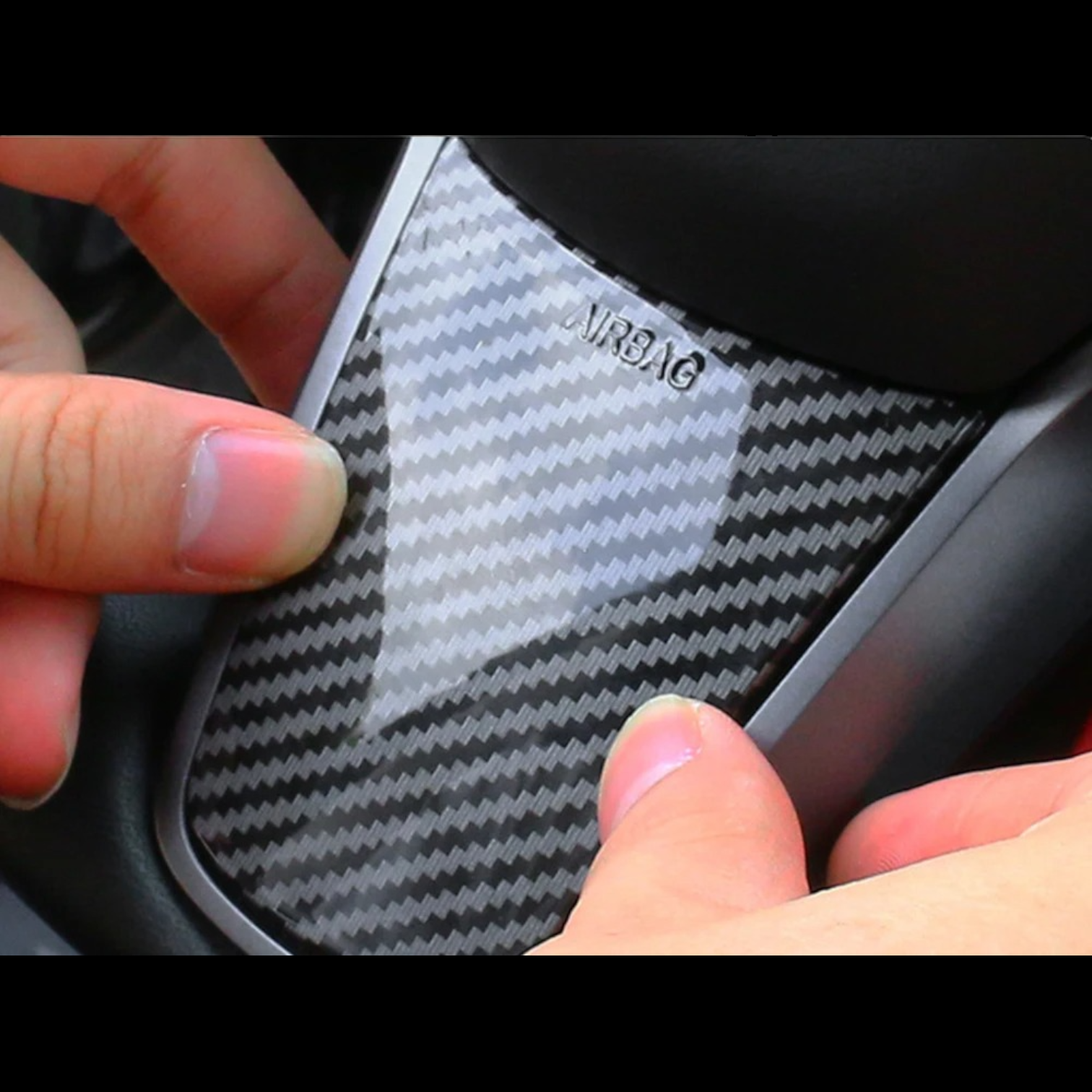 Carbon fiber steering wheel trim for TESLA MODEL 3/Y - ProTesla